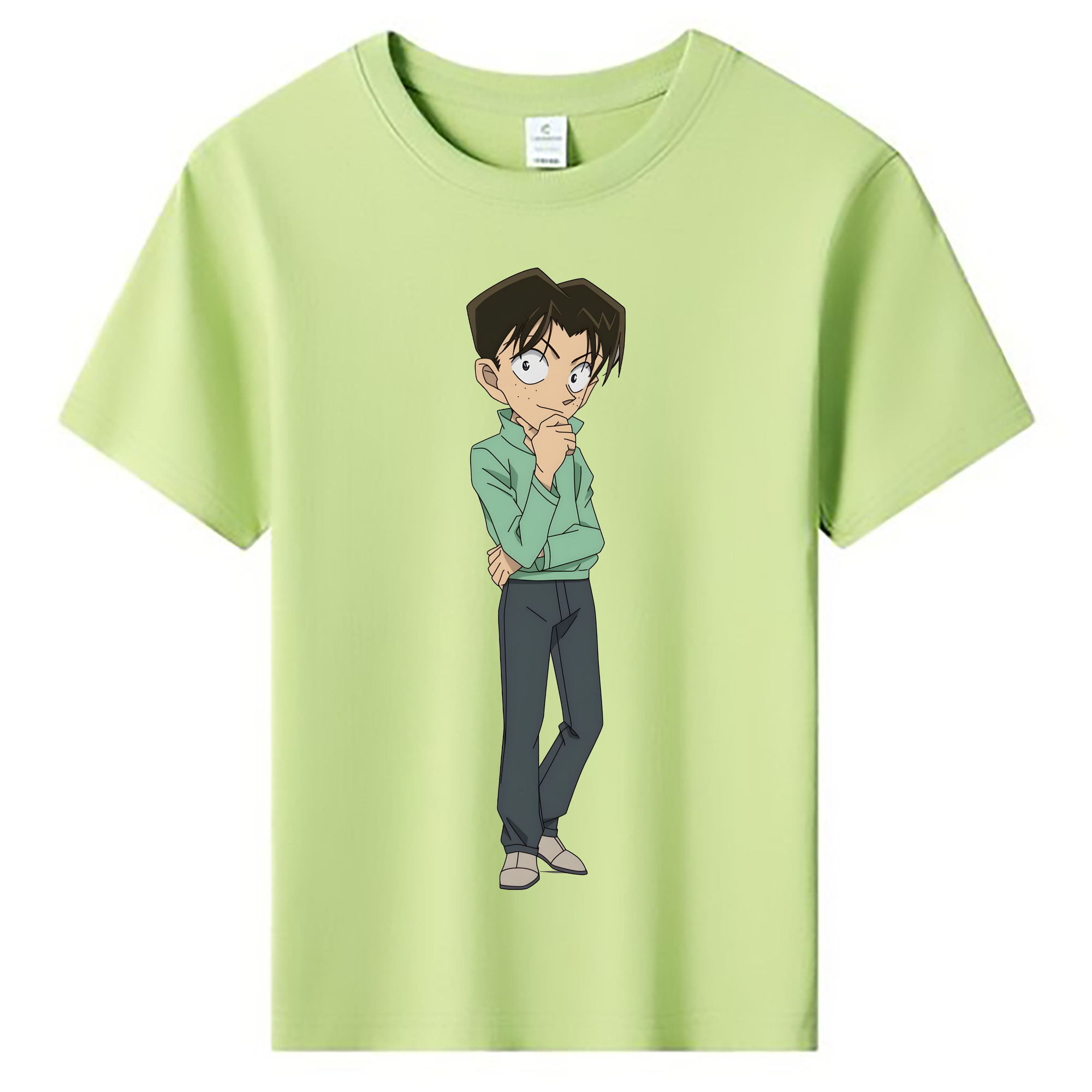 （画像用） 名探偵コナン 円谷 光彦 つぶらや みつひこ Detective Conan Mitch Tennyson 綿100％キッズTシャツ（フロントプリント）